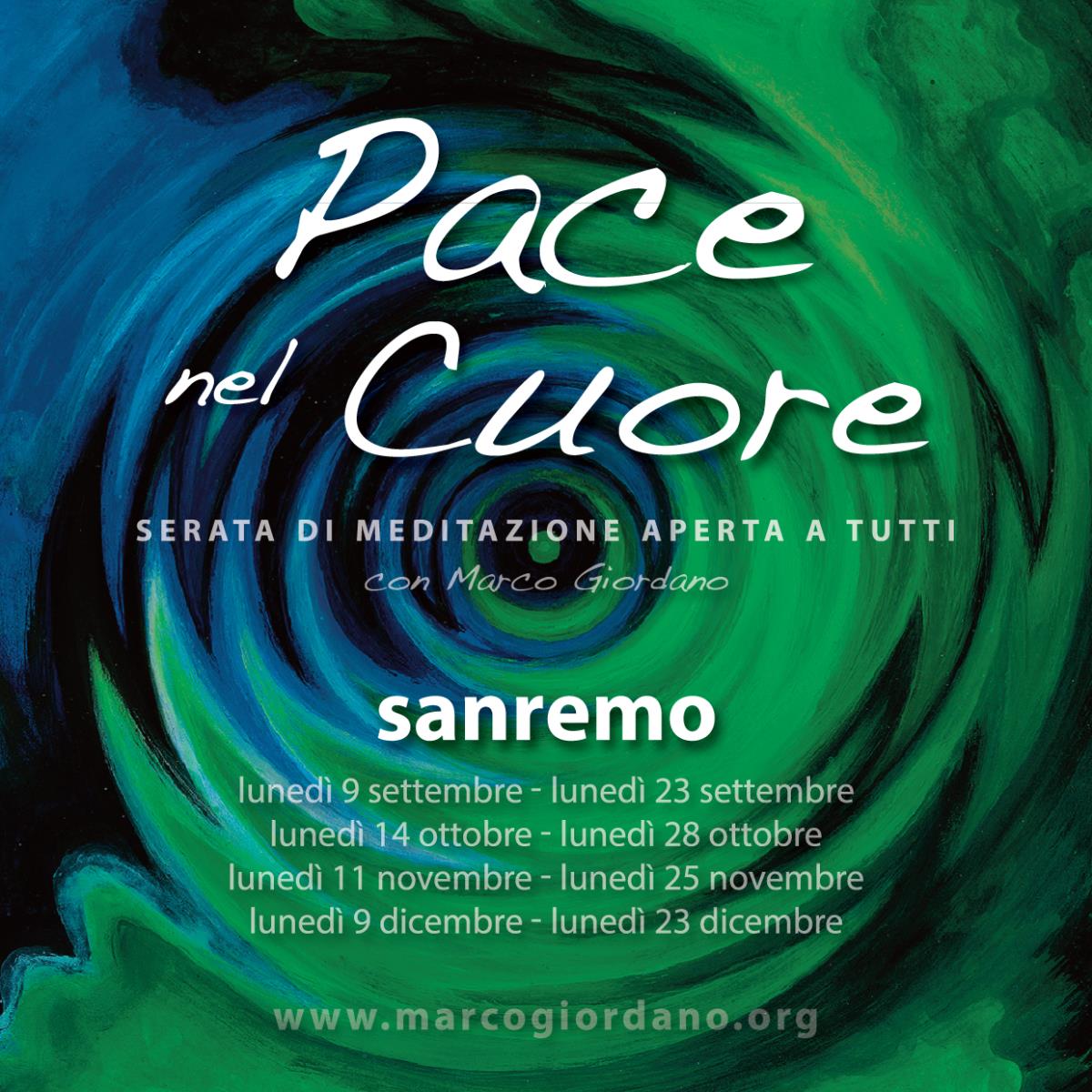 <b>PACE NEL CUORE</b> luned 14 ottobre <b>SANREMO (IM)