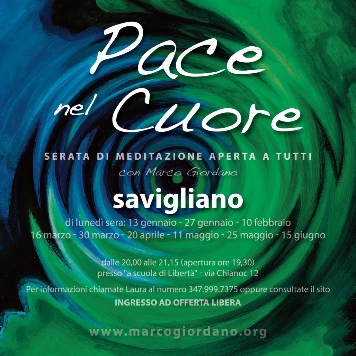 <b>PACE NEL CUORE</b> lunedì 27 gennaio <b>SAVIGLIANO (CN)