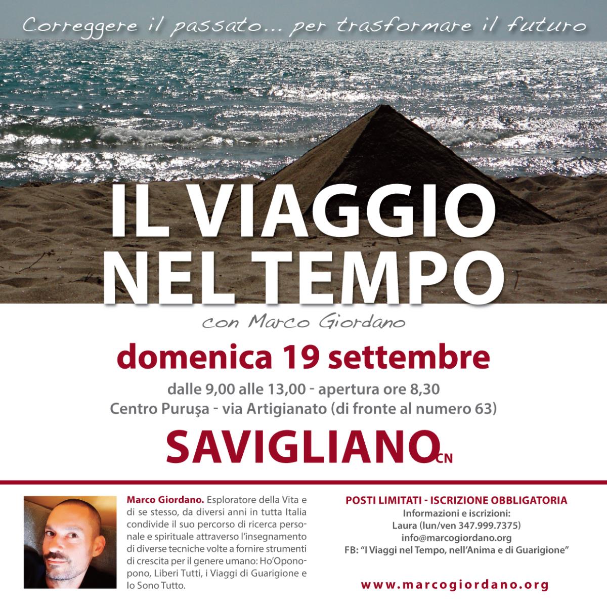 <b>IL VIAGGIO NEL TEMPO</b> domenica 19 settembre <b>SAVIGLIANO (Cuneo)