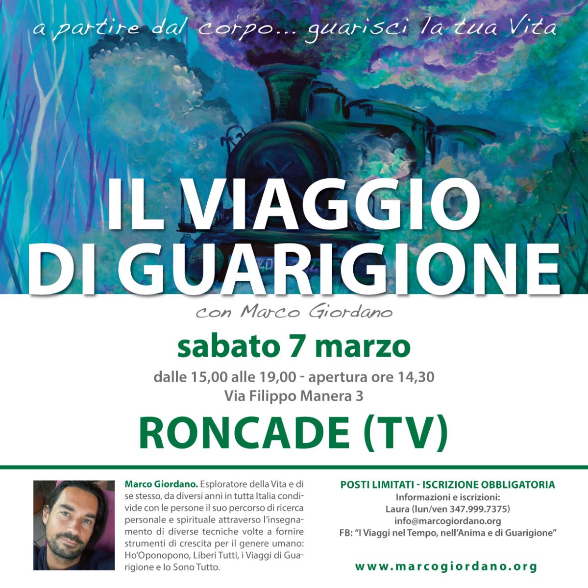 <b>IL VIAGGIO DI GUARIGIONE</b> sabato 7 marzo <b>RONCADE (TV)