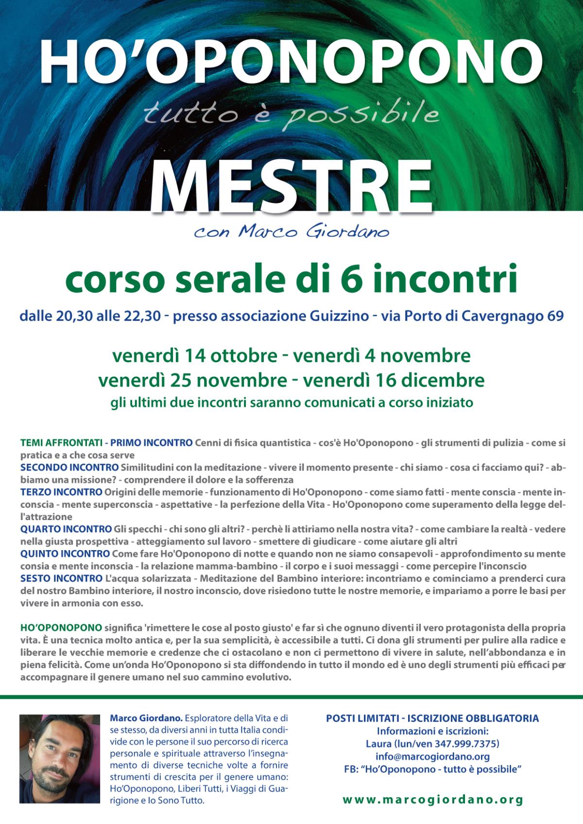 <b>HO'OPONOPONO corso serale <b>MESTRE (Venezia)