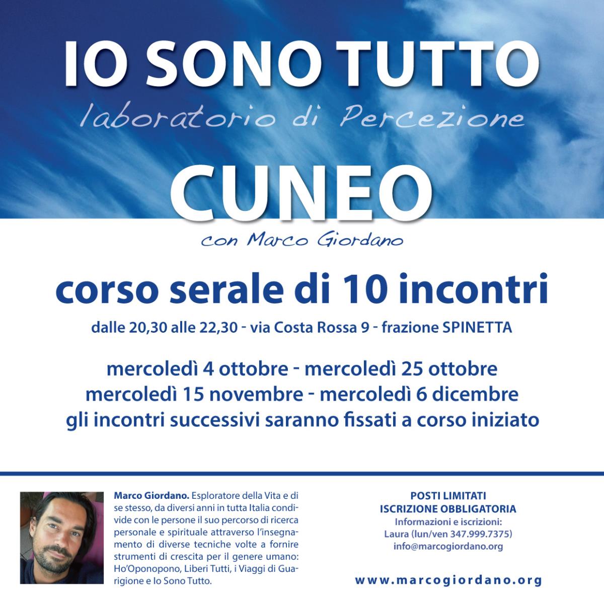 <b>IO SONO TUTTO </b>corso serale <b>CUNEO