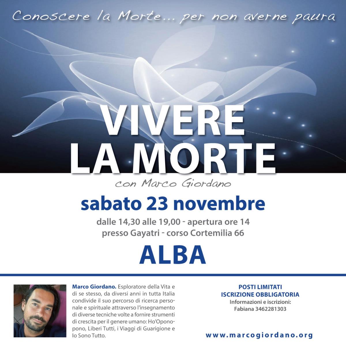 <b>VIVERE LA MORTE</b> sabato 20 aprile <b>ALBA (Cuneo)