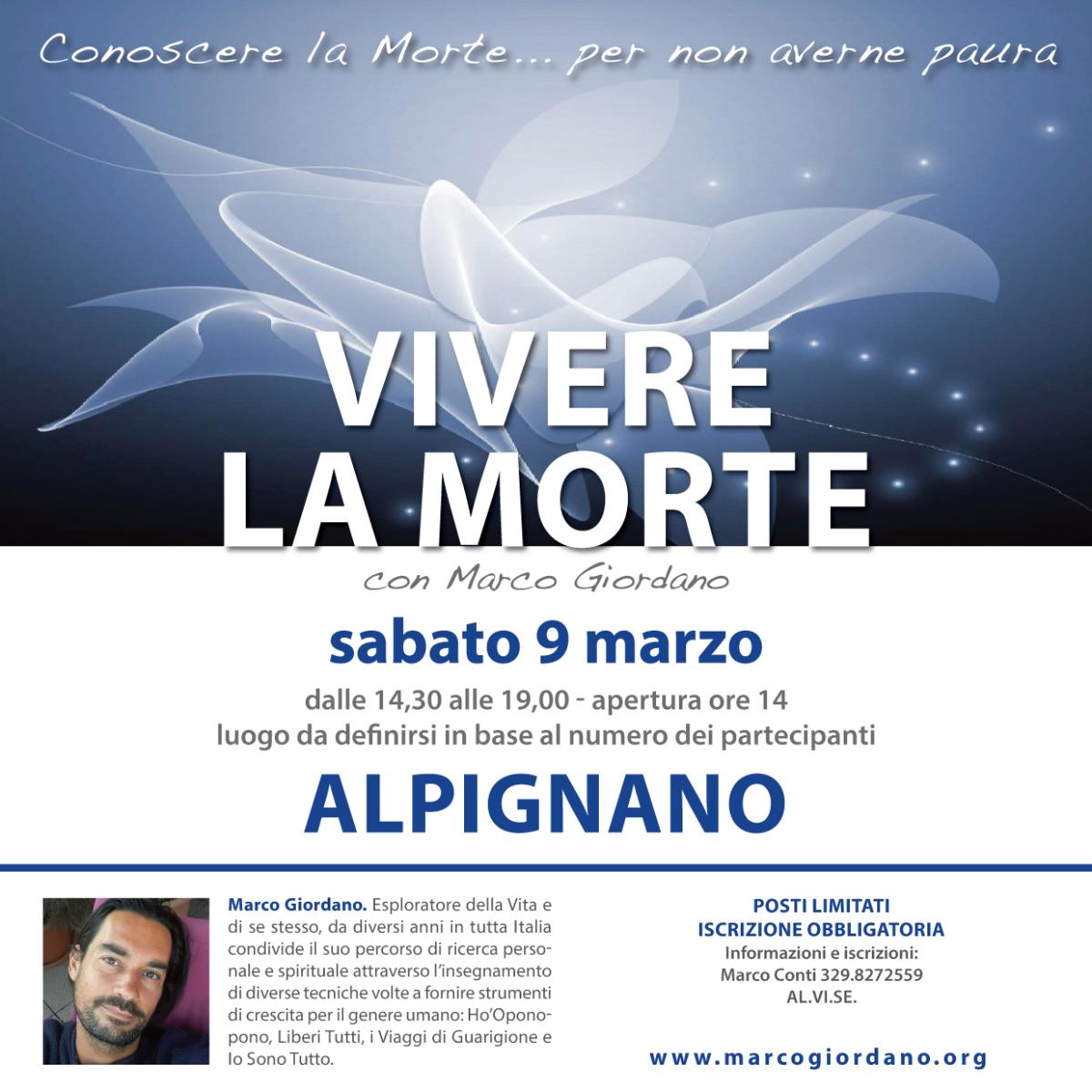 <b>VIVERE LA MORTE</b> sabato 6 maggio <b>ALPIGNANO (Torino)