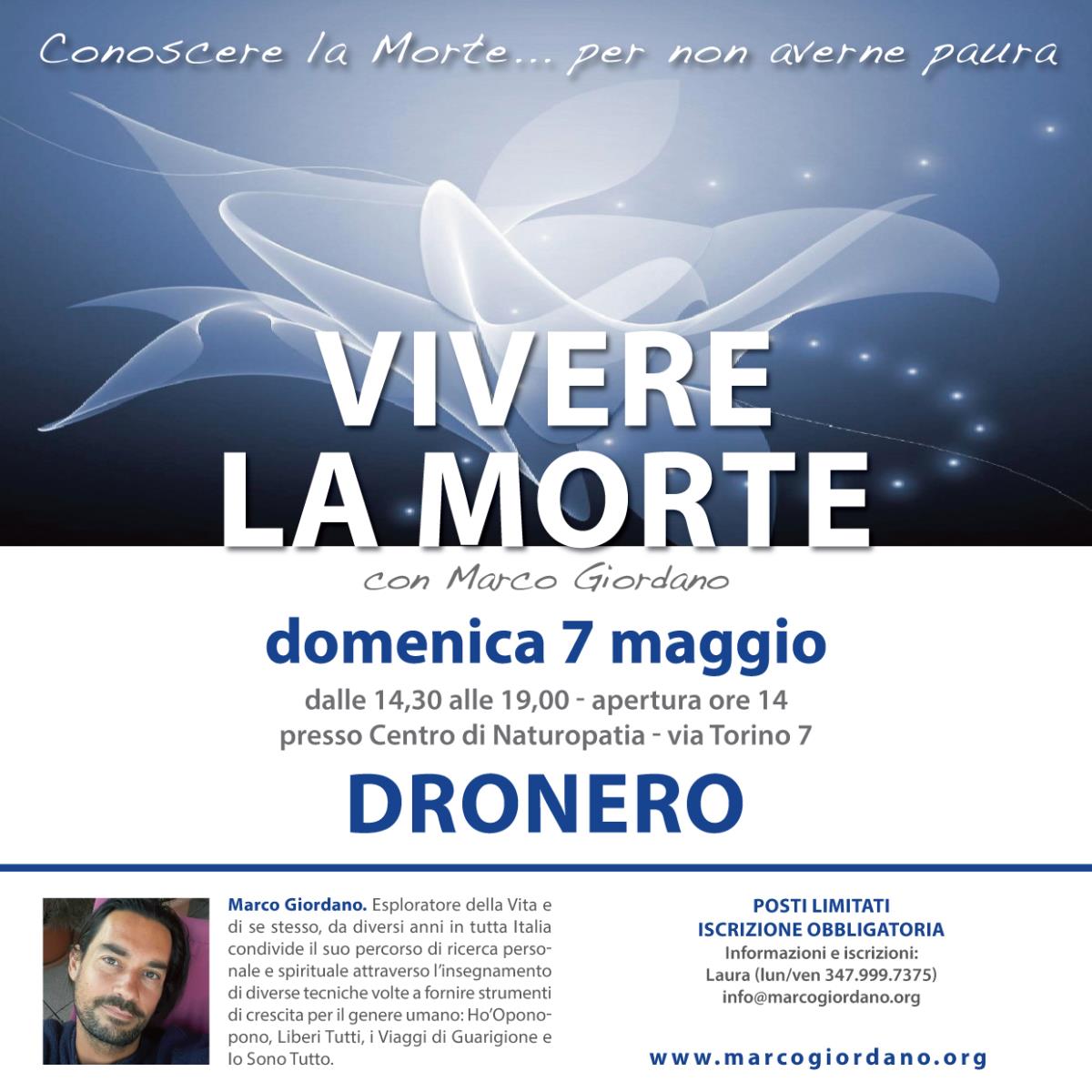 <b>VIVERE LA MORTE</b> domenica 7 maggio <b>DRONERO (Cuneo)