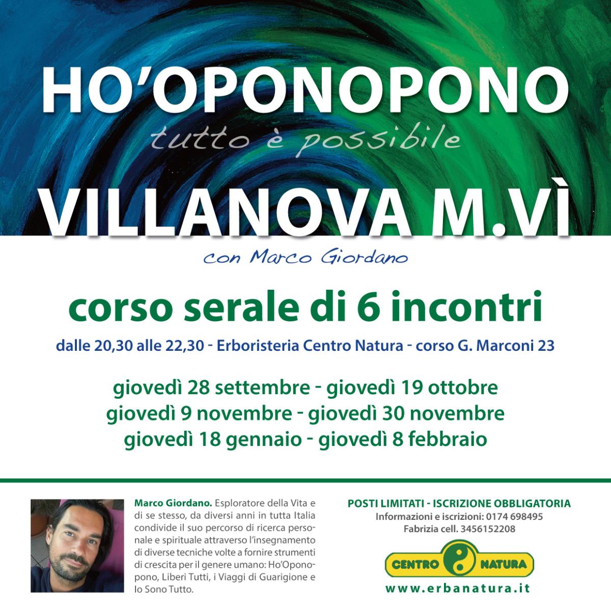 <b>HO'OPONOPONO </b>corso serale <b>VILLANOVA MONDOVI (Cuneo)