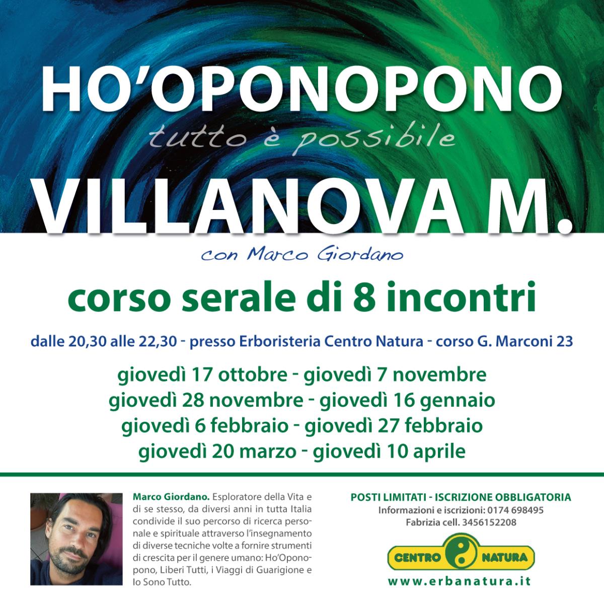 <b>HO'OPONOPONO </b>corso serale <b>VILLANOVA MONDOVI (Cuneo)