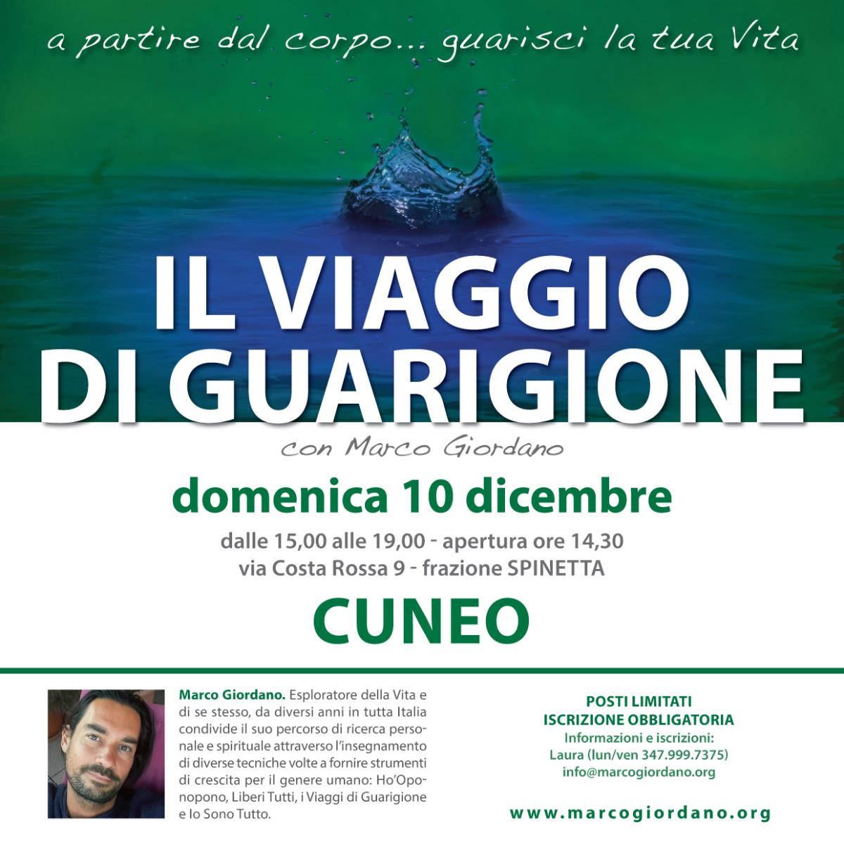 <b>IL VIAGGIO DI GUARIGIONE</b> domenica 10 dicembre <b>CUNEO