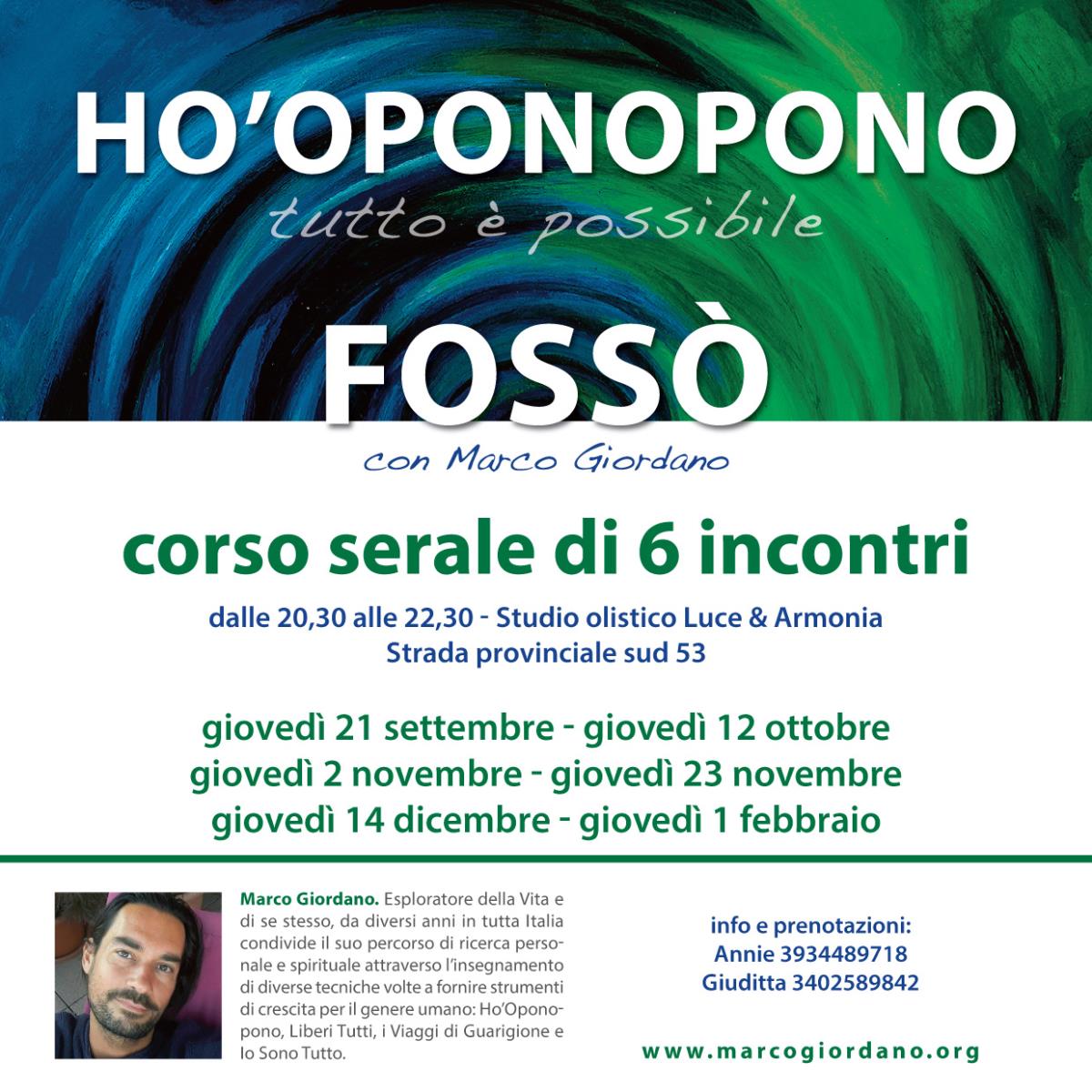<b>HO'OPONOPONO </b>corso serale <b>FOSSO' (Venezia)
