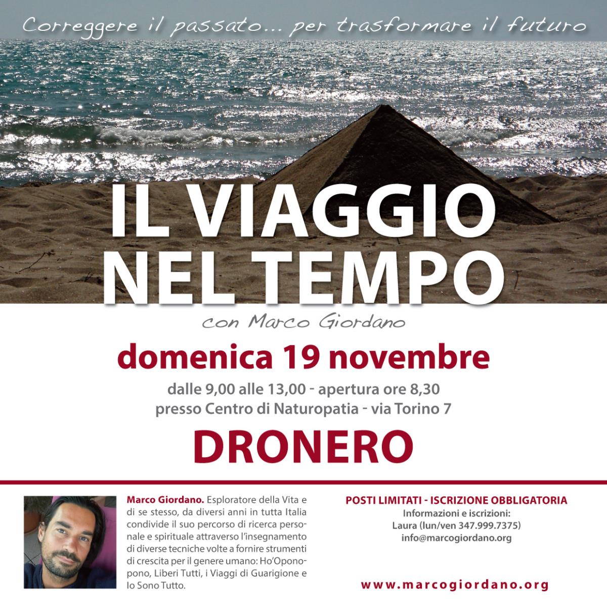 <b>IL VIAGGIO NEL TEMPO</b> domenica 19 novembre <b>DRONERO (Cuneo)