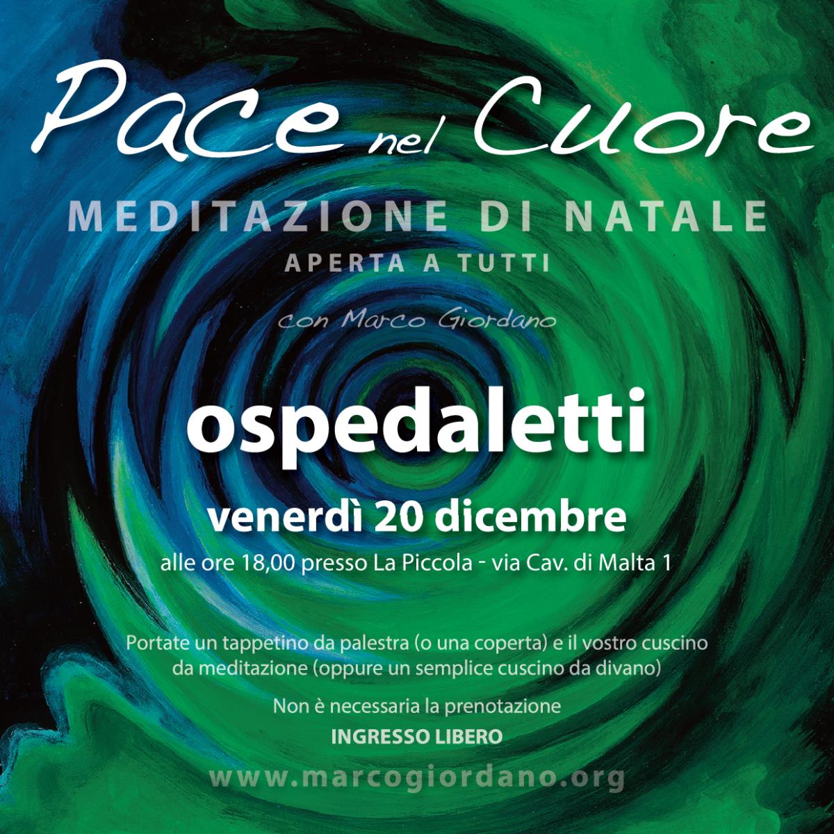 <b>PACE NEL CUORE</b> venerd 20 dicembre <b>OSPEDALETTI (IM)