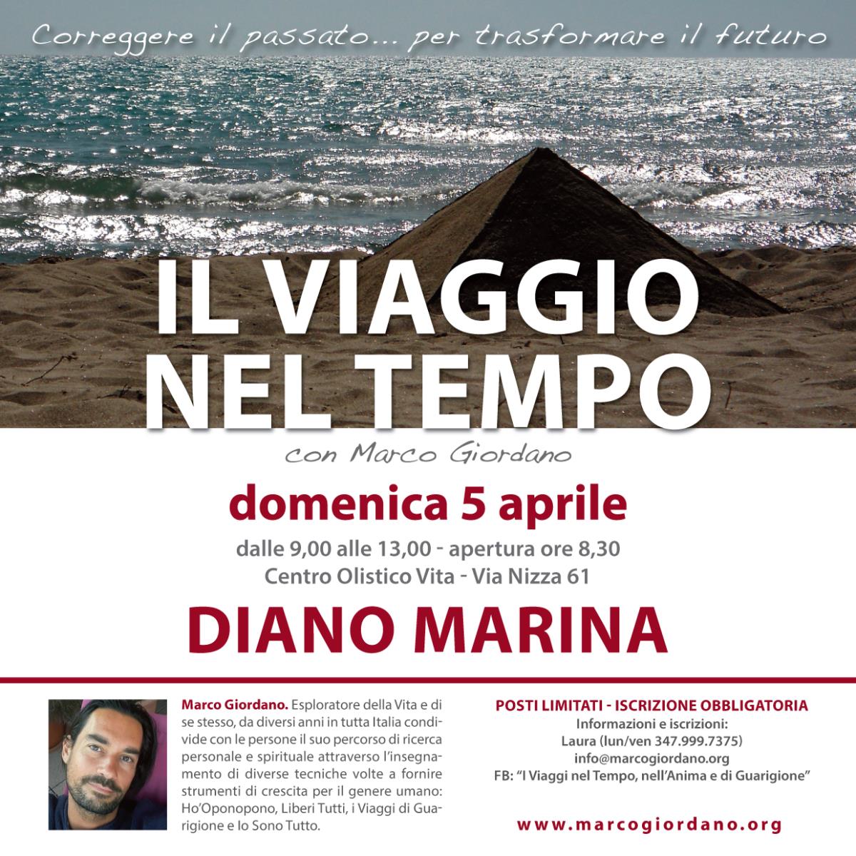 <b>IL VIAGGIO NEL TEMPO</b> domenica 5 aprile <b>DIANO MARINA (IM)