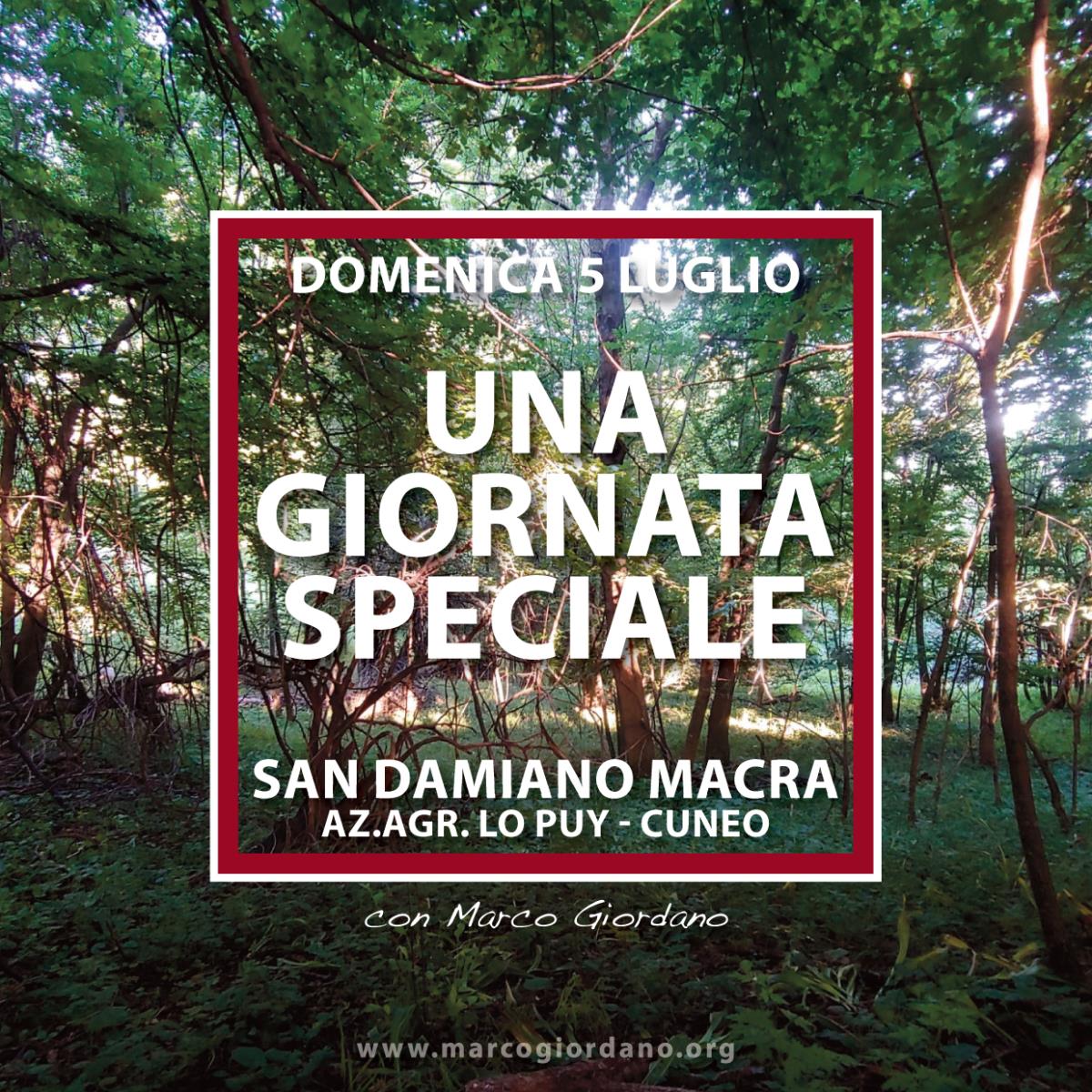 <b>UNA GIORNATA SPECIALE</b> 5 luglio <b>SAN DAMIANO MACRA (Cuneo)