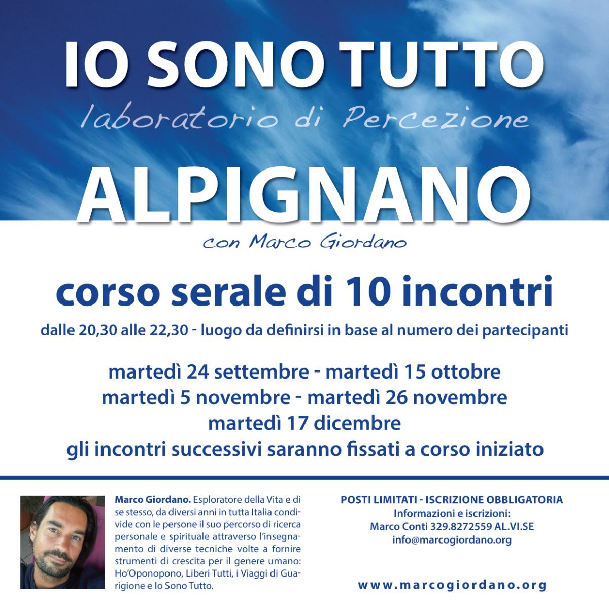 <b>IO SONO TUTTO </b>corso serale <b>ALPIGNANO (Torino)