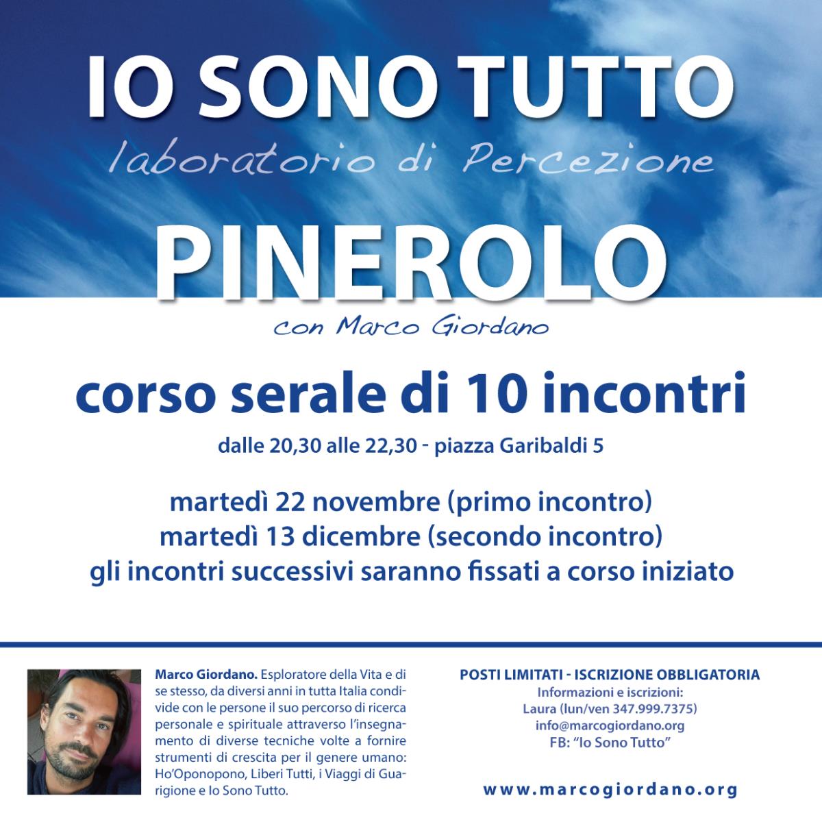 <b>IO SONO TUTTO corso serale</b> <b>PINEROLO (Torino)