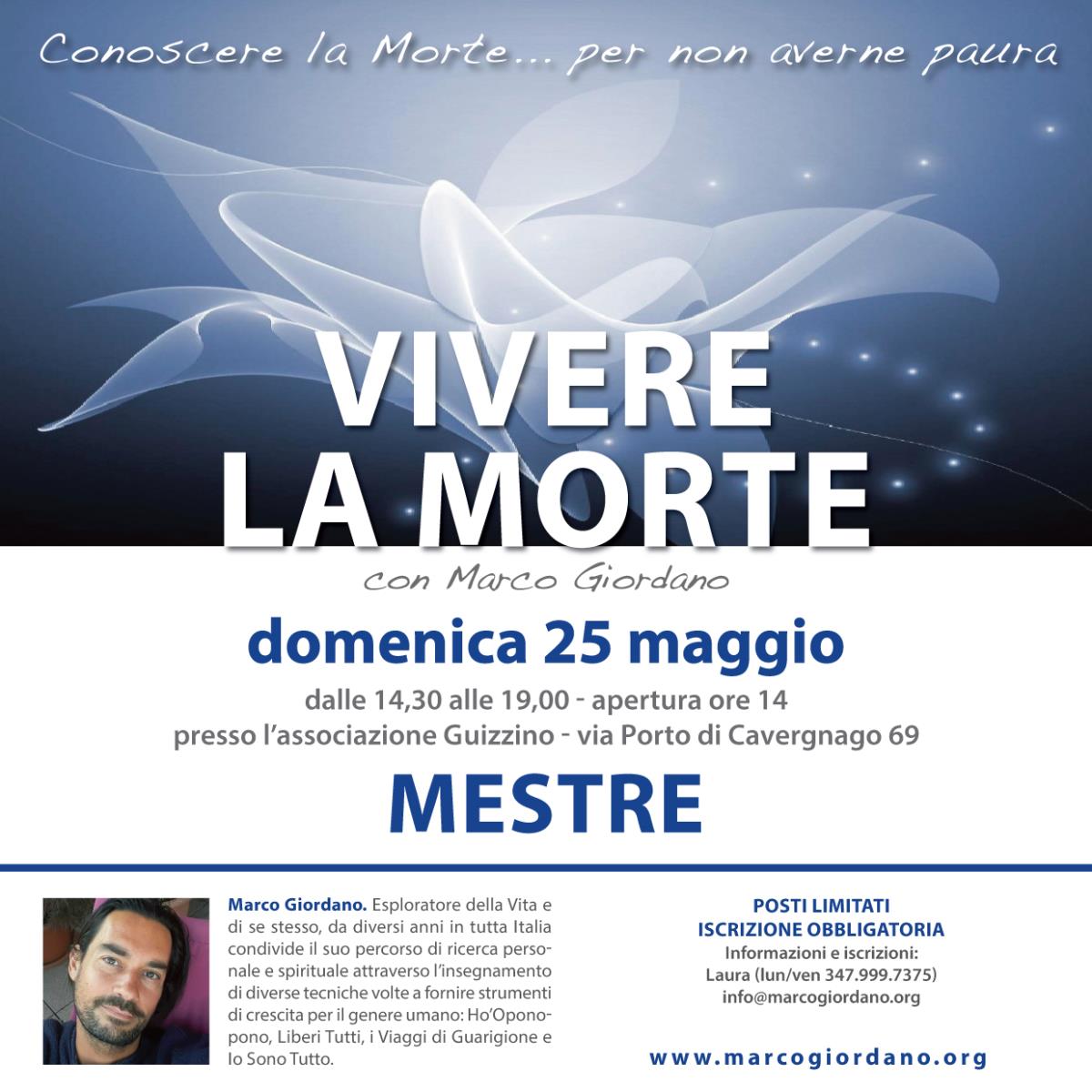 <b>VIVERE LA MORTE</b> domenica 25 maggio <b>MESTRE (Venezia)