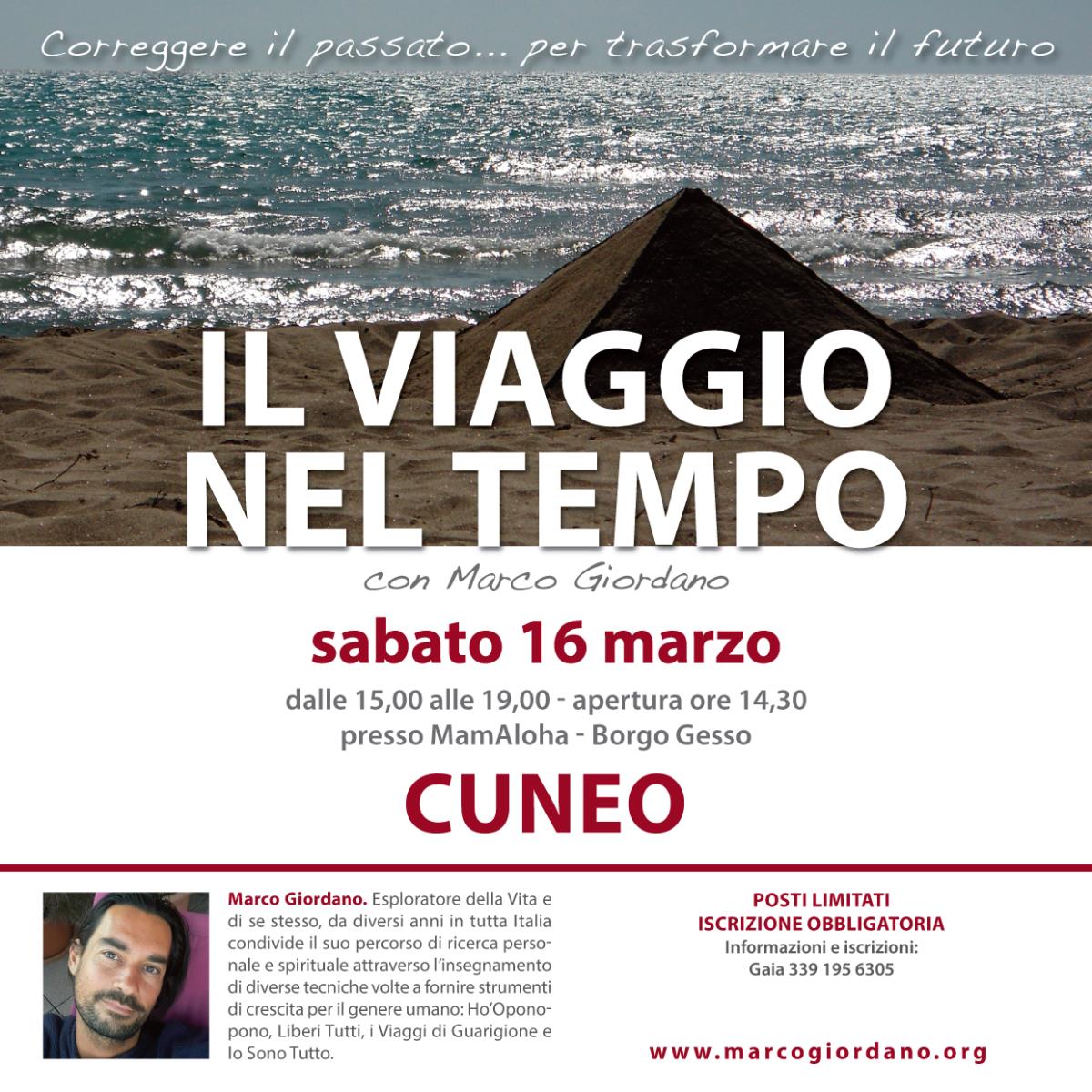 <b>IL VIAGGIO NEL TEMPO</b> sabato 16 marzo <b>CUNEO