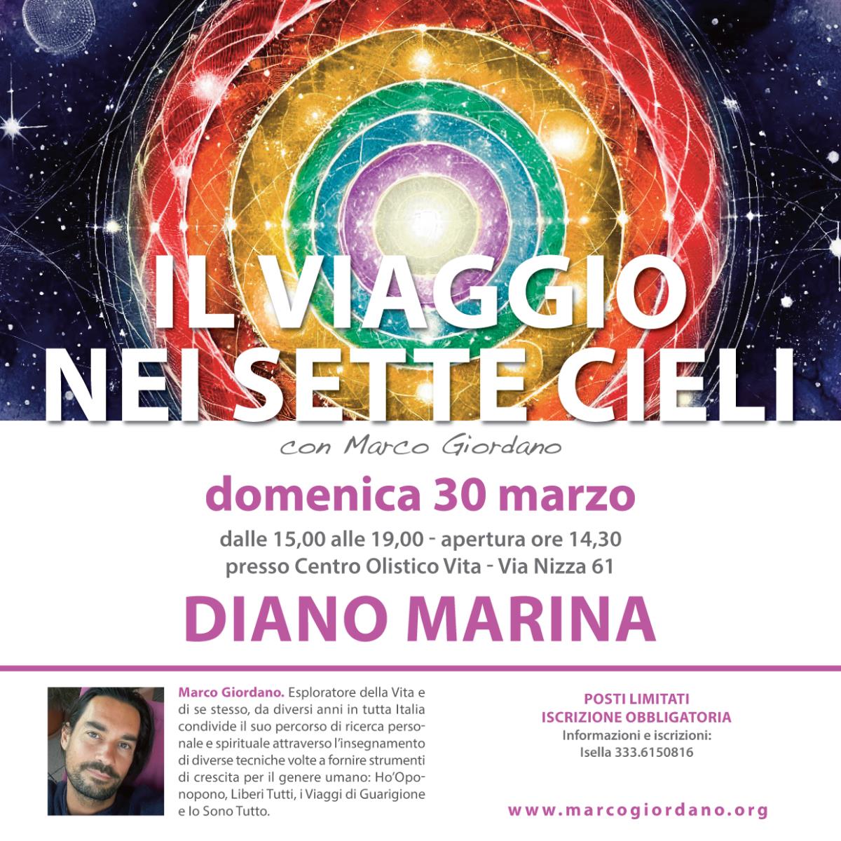 <b>IL VIAGGIO NEI SETTE CIELI</b> domenica 30 marzo <b>DIANO MARINA (Imperia)