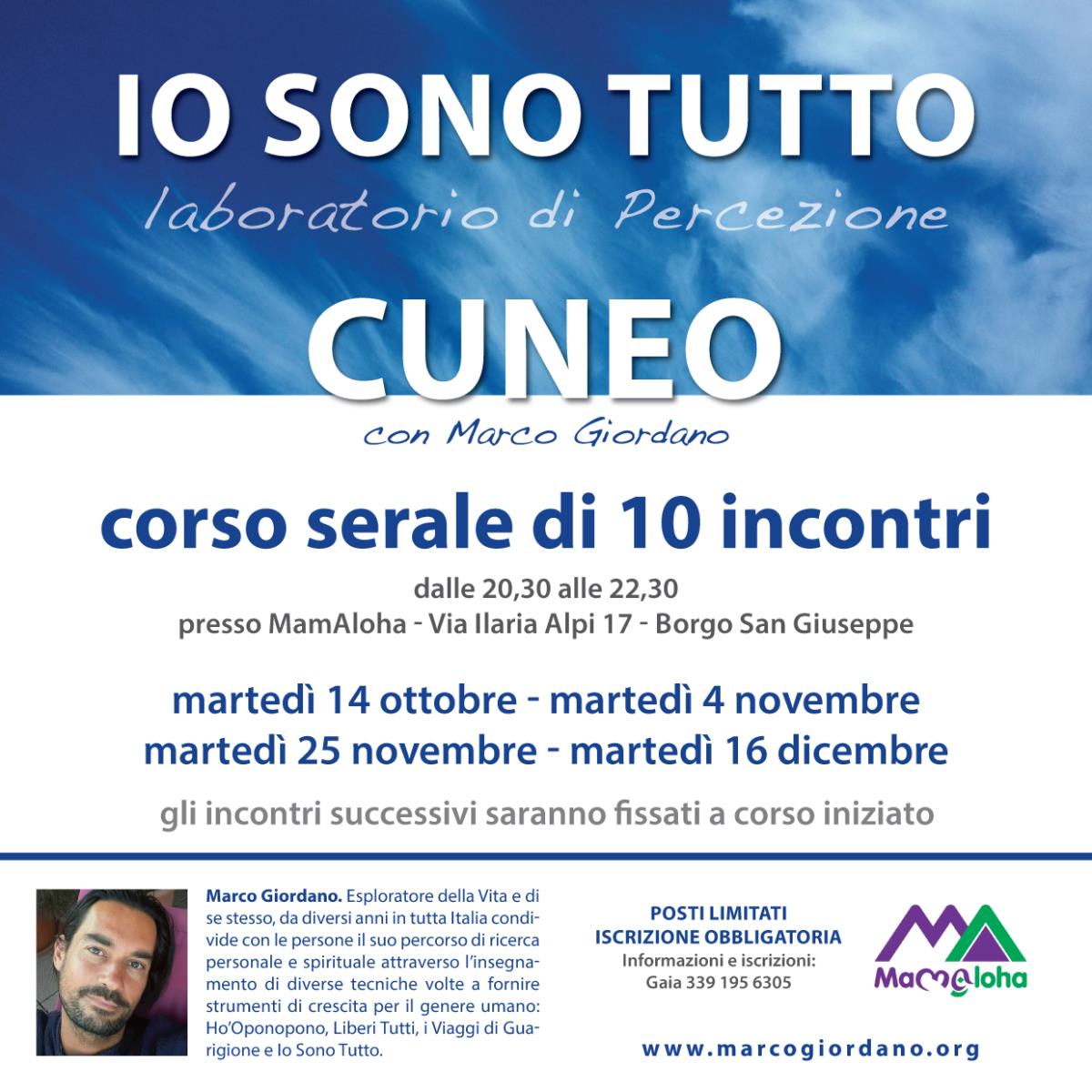 <b>IO SONO TUTTO </b>corso serale <b>CUNEO