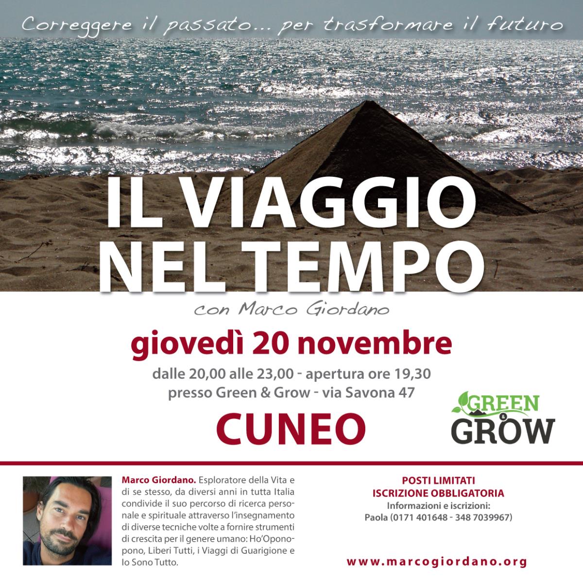 <b>IL VIAGGIO NEL TEMPO</b> giovedì 20 novembre <b>CUNEO
