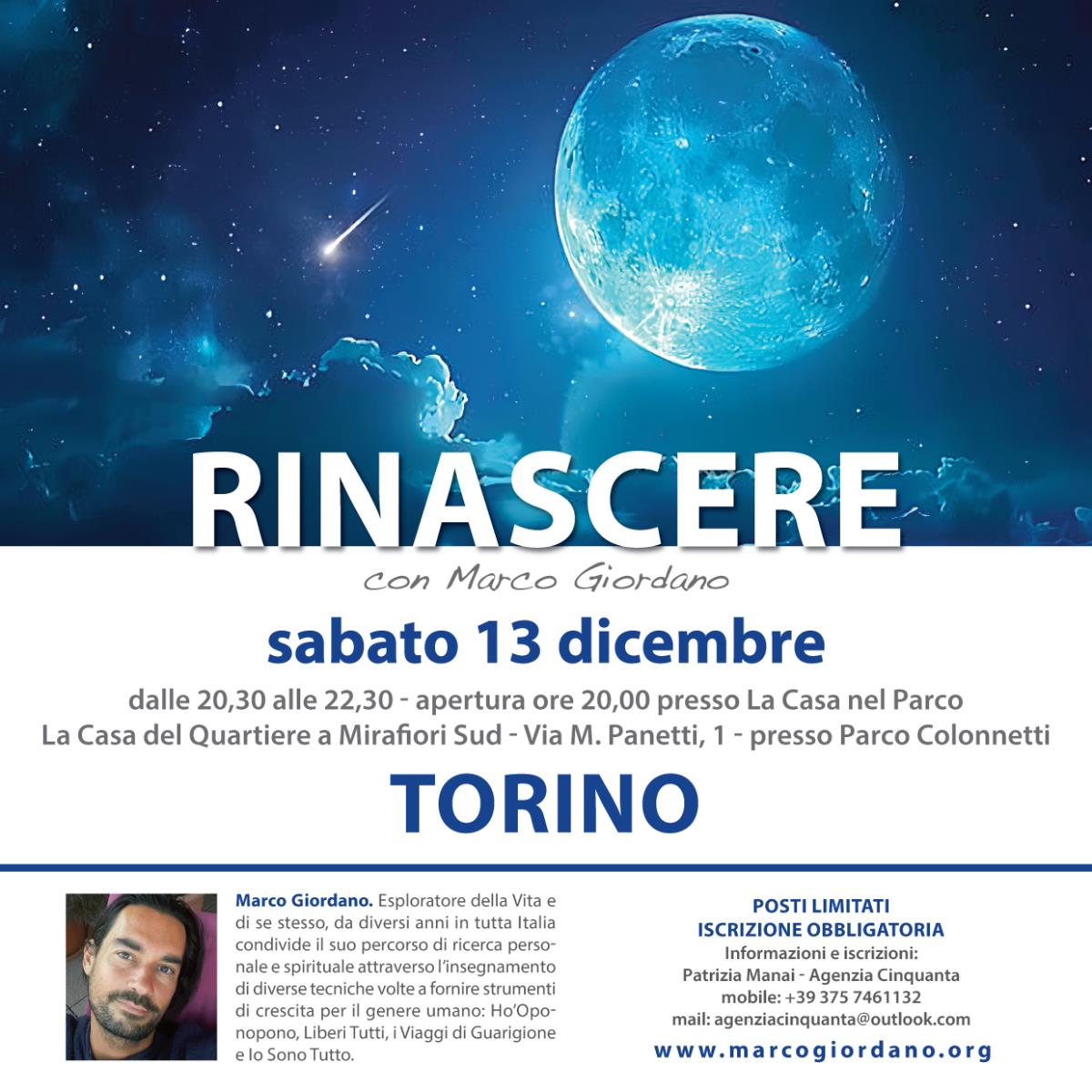 <b>RINASCERE - IL VIAGGIO DI NATALE</b> sabato 13 dicembre <b>TORINO