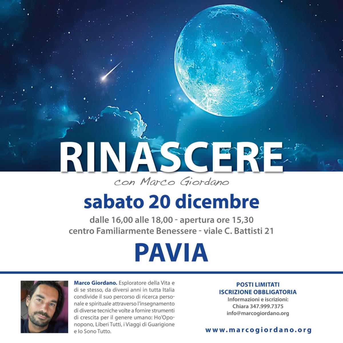 <b>RINASCERE - IL VIAGGIO DI NATALE</b> sabato 20 dicembre <b>PAVIA