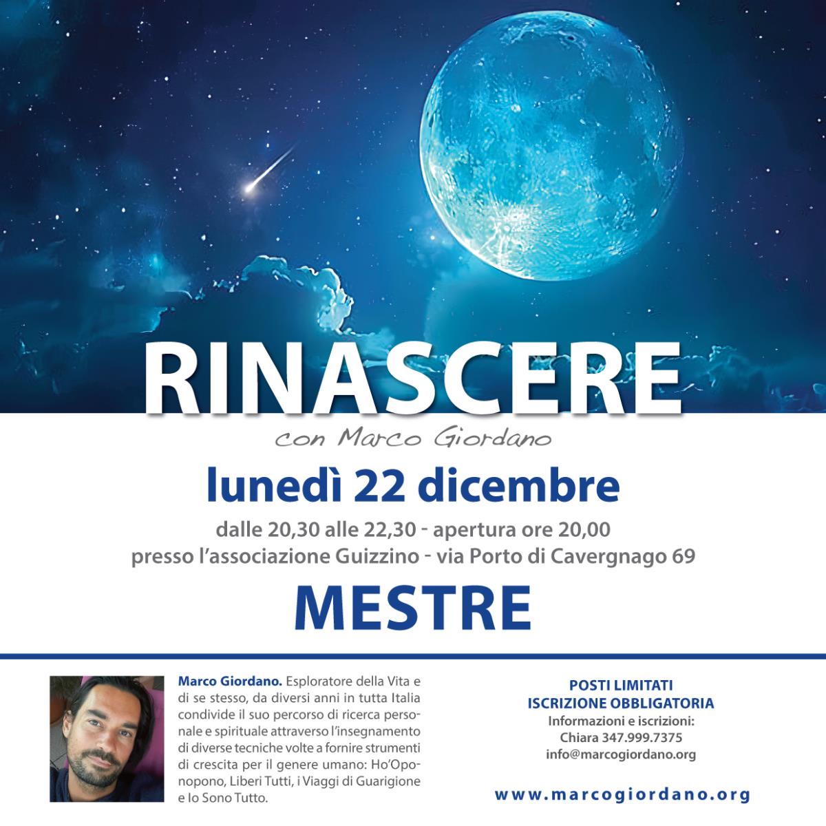 <b>RINASCERE - IL VIAGGIO DI NATALE</b> luned 22 dicembre <b>MESTRE (Venezia)
