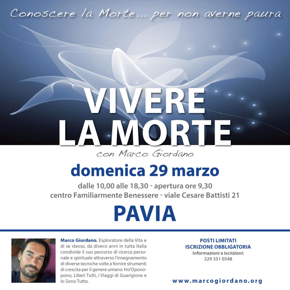<b>VIVERE LA MORTE</b> domenica 29 marzo <b>PAVIA