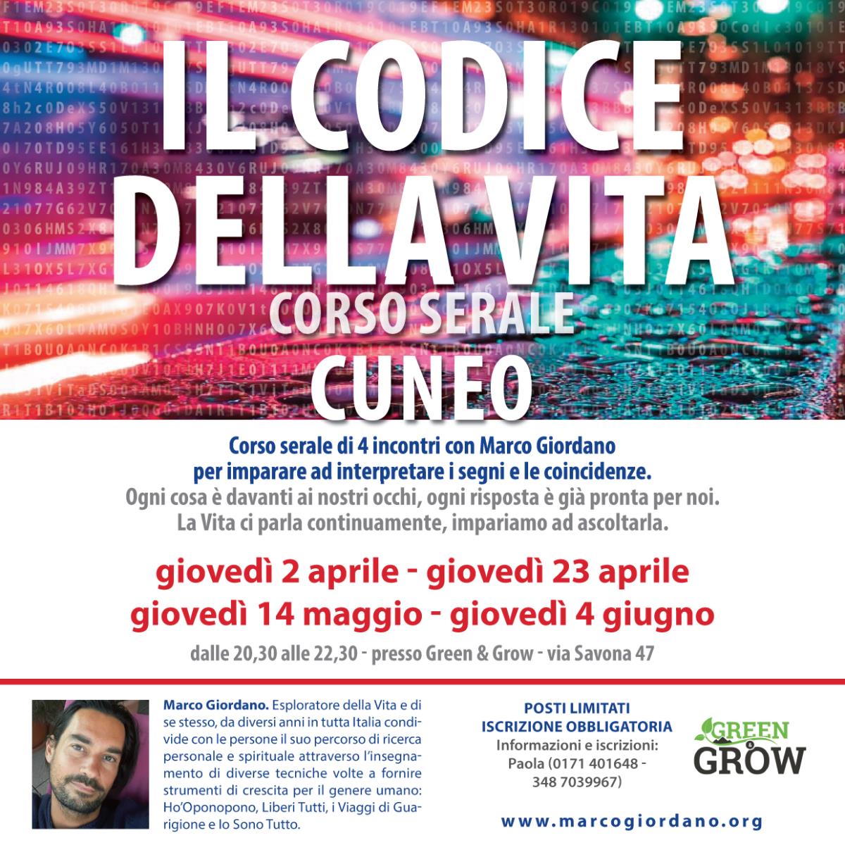 <b>IL CODICE DELLA VITA </b>corso serale <b>CUNEO