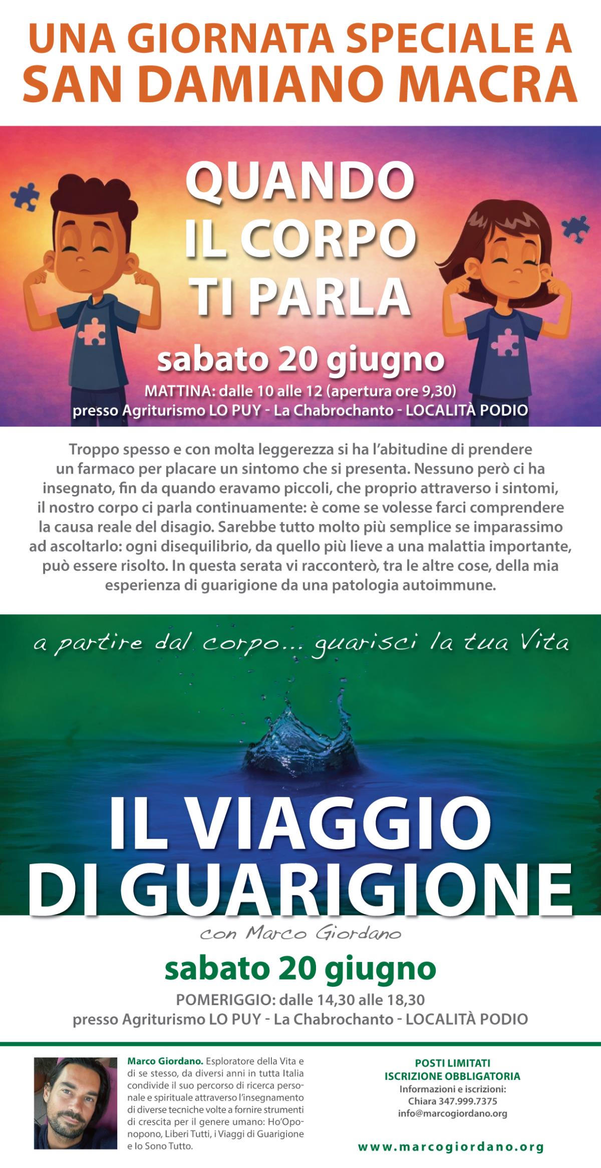 <b>UNA GIORNATA SPECIALE</b> sabato 20 giugno <b>SAN DAMIANO MACRA (Cuneo)