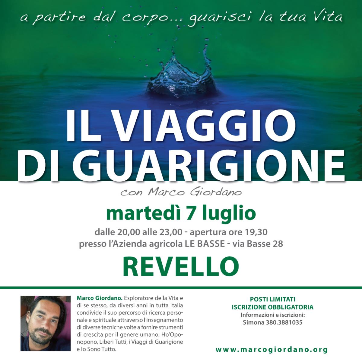 <b>IL VIAGGIO DI GUARIGIONE</b> marted� 7 luglio <b>REVELLO (Cuneo)