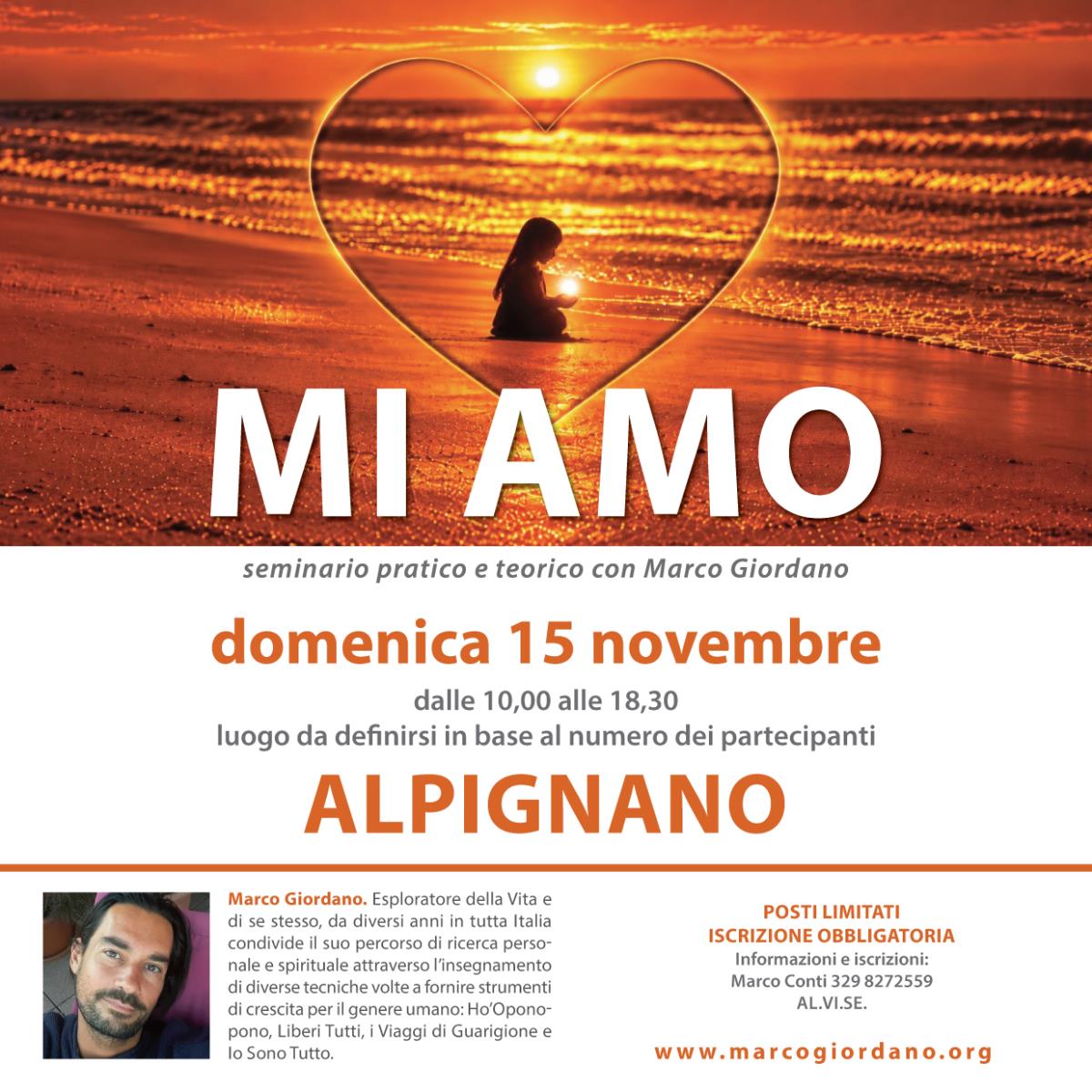 <b>MI AMO seminario</b> domenica 15 novembre <b>ALPIGNANO (Torino)