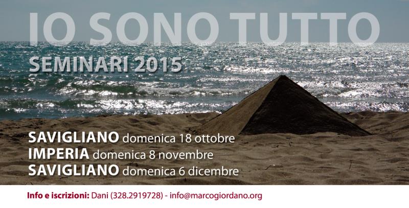 IO SONO TUTTO: i nuovi seminari autunnali
