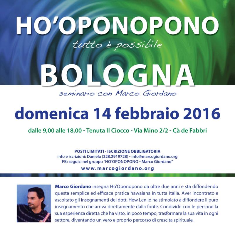HO'OPONOPONO a BOLOGNA