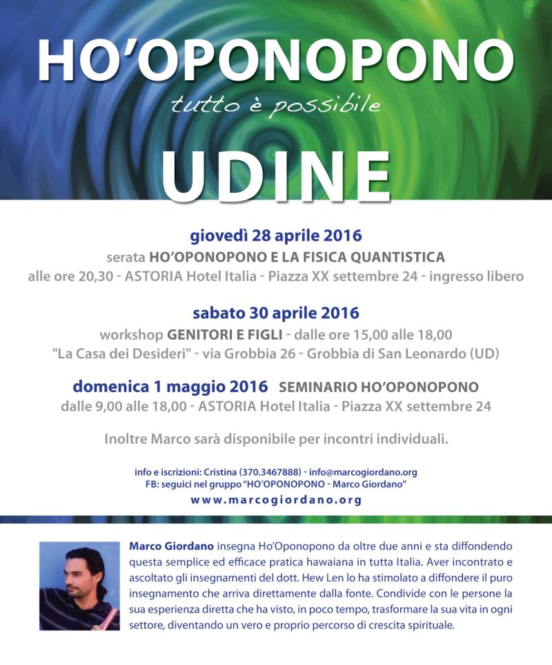 HO'OPONOPONO A UDINE