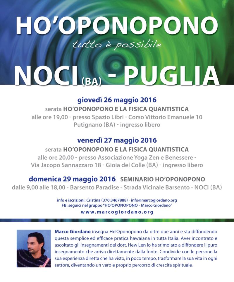 HO'OPONOPONO A NOCI - Puglia